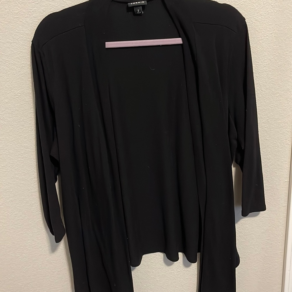 Torrid 2X Black Cardigan
